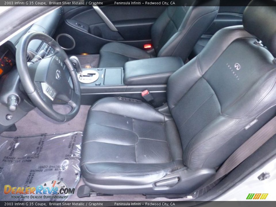2003 Infiniti G 35 Coupe Brilliant Silver Metallic / Graphite Photo #13