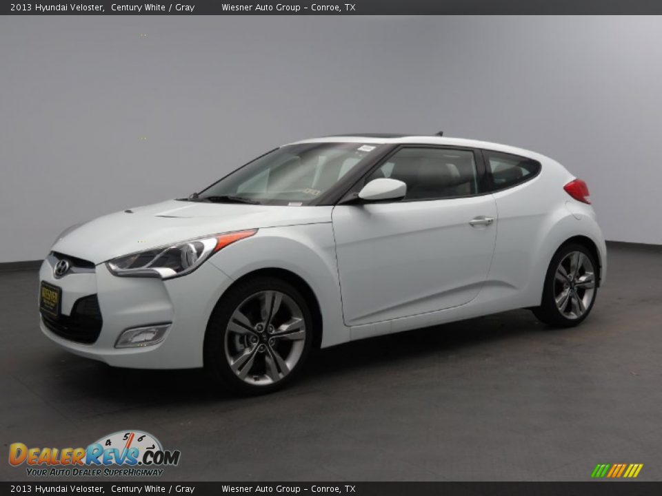 2013 Hyundai Veloster Century White / Gray Photo #1