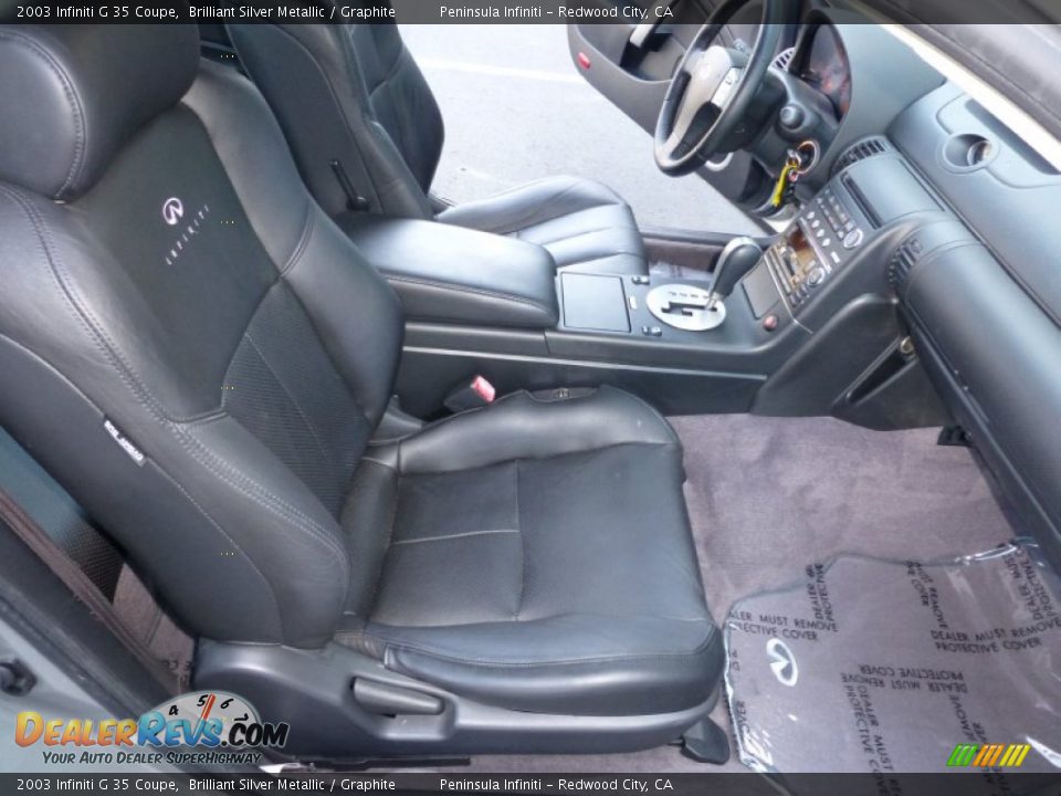 2003 Infiniti G 35 Coupe Brilliant Silver Metallic / Graphite Photo #17