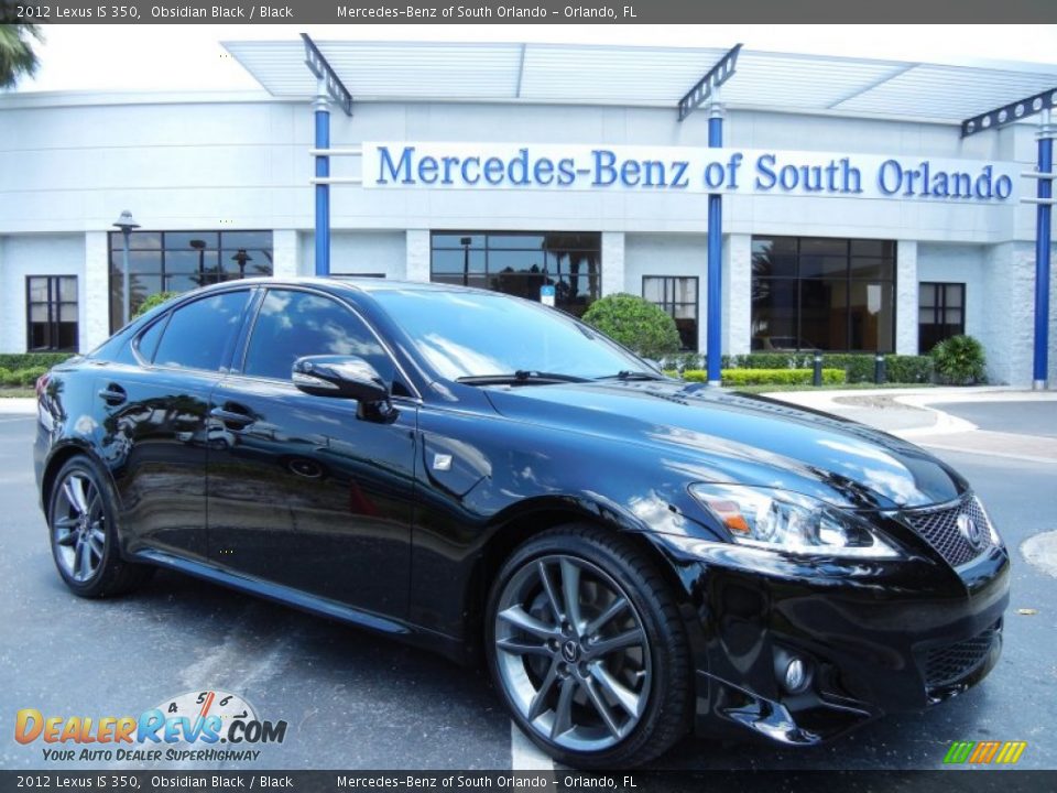 2012 Lexus IS 350 Obsidian Black / Black Photo #1