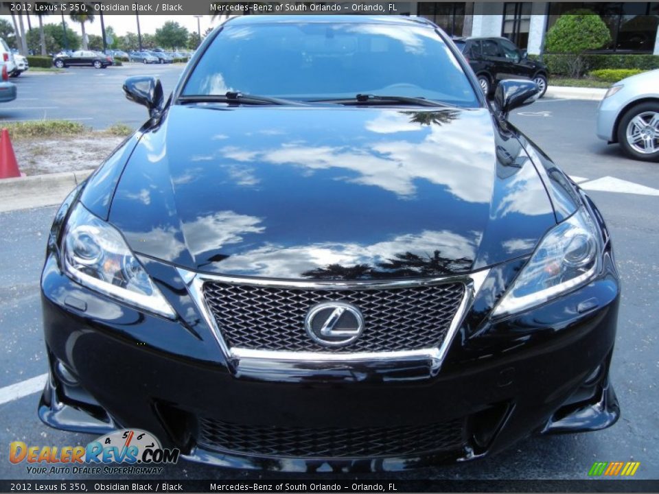 2012 Lexus IS 350 Obsidian Black / Black Photo #2