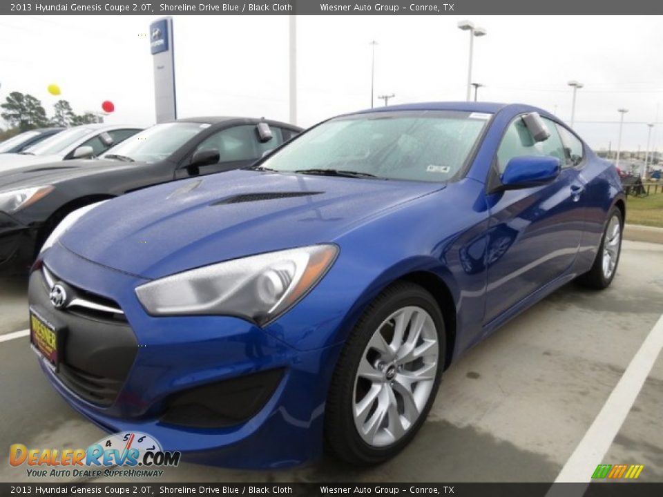 2013 Hyundai Genesis Coupe 2.0T Shoreline Drive Blue / Black Cloth Photo #7