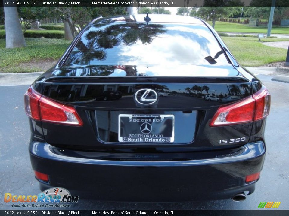 2012 Lexus IS 350 Obsidian Black / Black Photo #6
