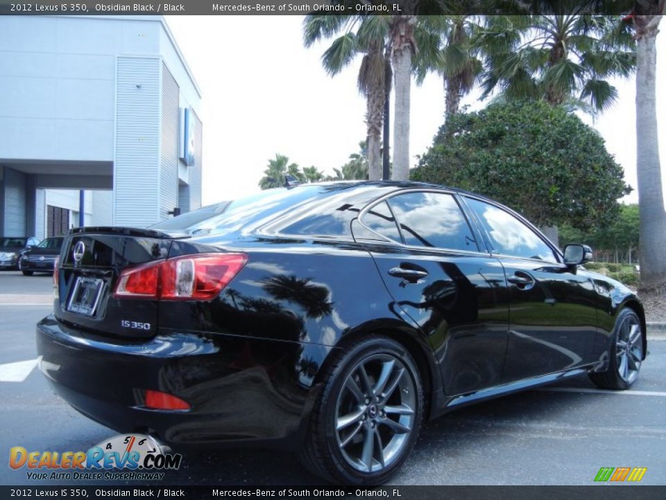 2012 Lexus IS 350 Obsidian Black / Black Photo #7