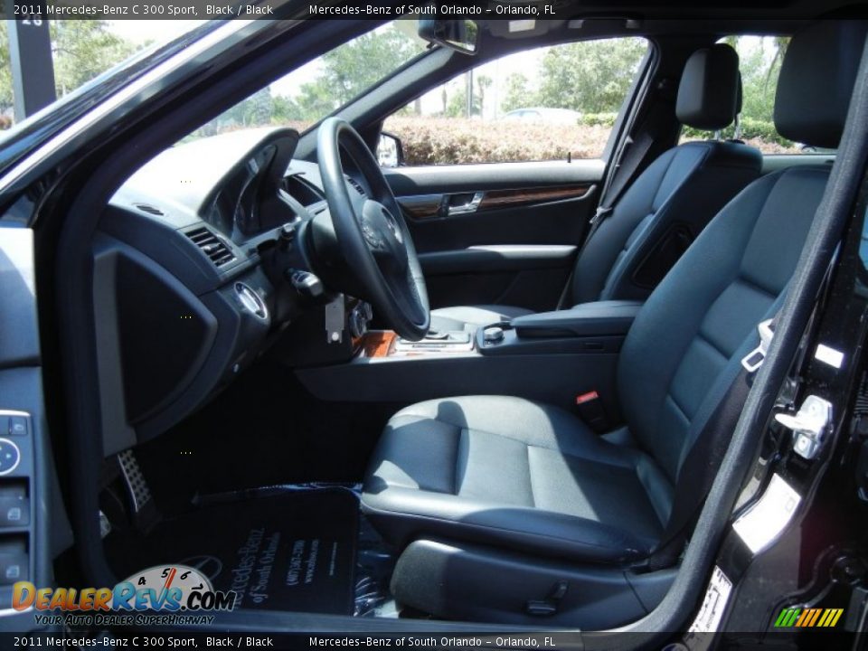 Black Interior - 2011 Mercedes-Benz C 300 Sport Photo #12