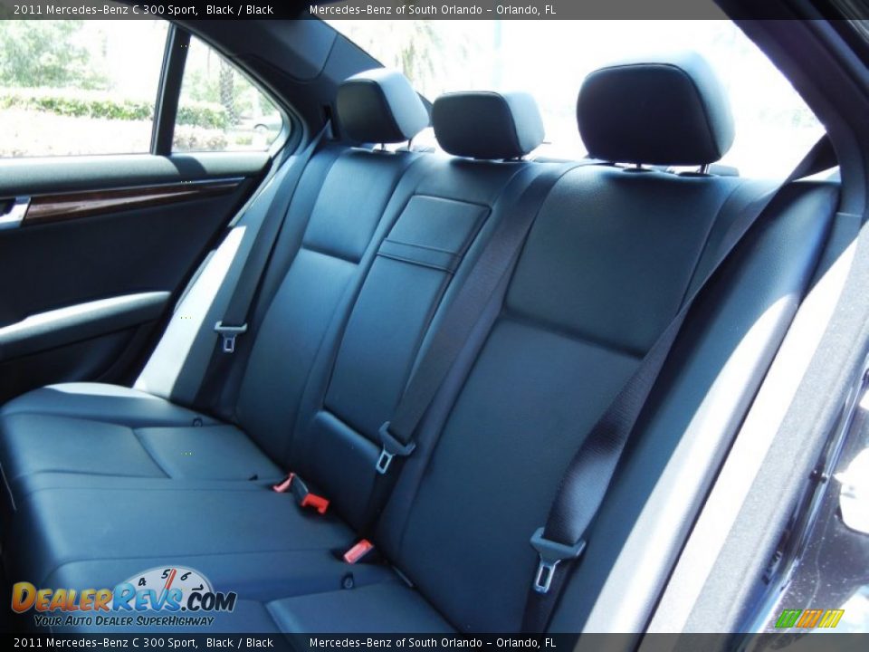Rear Seat of 2011 Mercedes-Benz C 300 Sport Photo #16