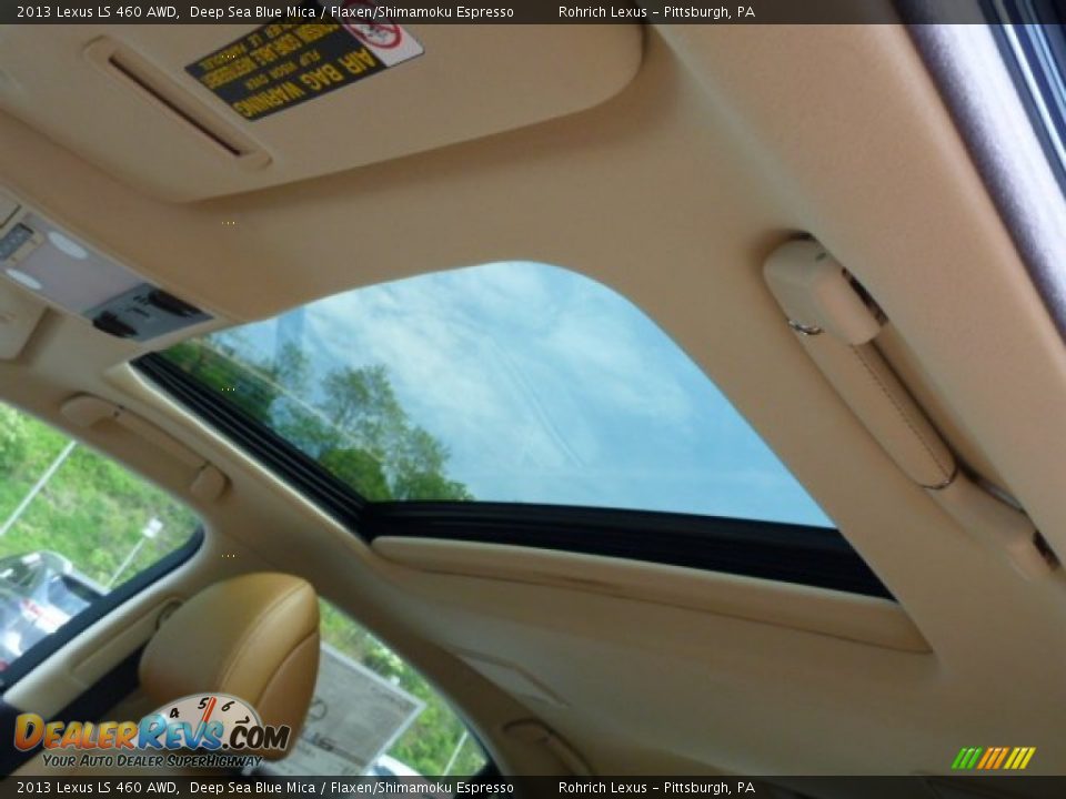 2013 Lexus LS 460 AWD Deep Sea Blue Mica / Flaxen/Shimamoku Espresso Photo #15