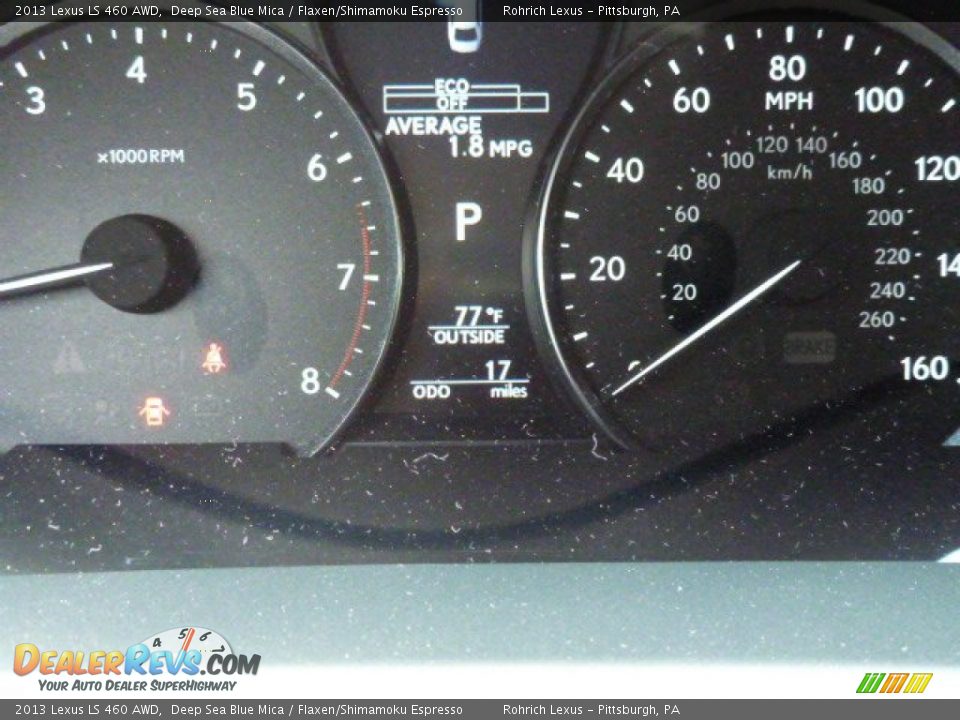 2013 Lexus LS 460 AWD Deep Sea Blue Mica / Flaxen/Shimamoku Espresso Photo #20