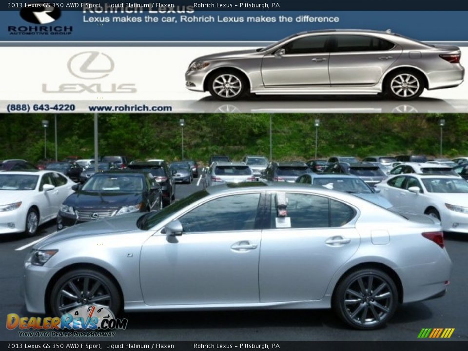2013 Lexus GS 350 AWD F Sport Liquid Platinum / Flaxen Photo #1