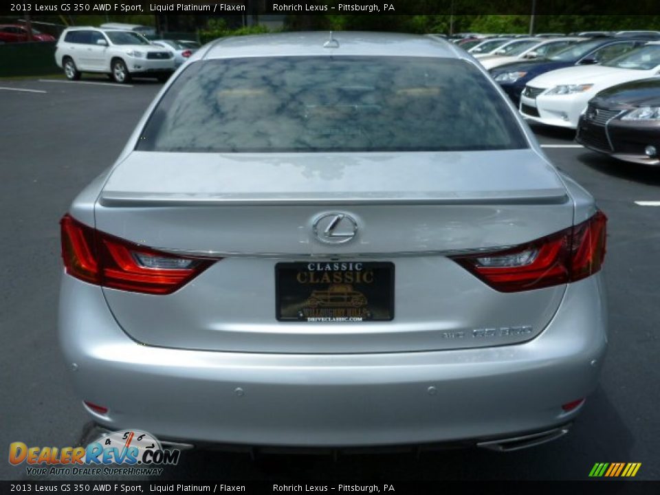 2013 Lexus GS 350 AWD F Sport Liquid Platinum / Flaxen Photo #3