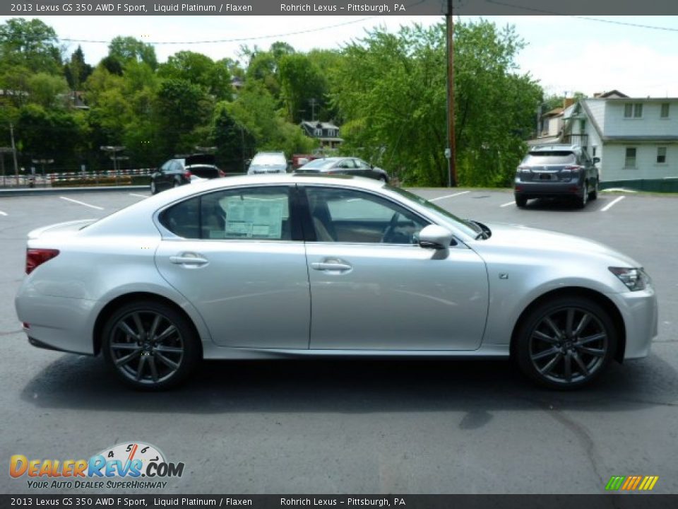 2013 Lexus GS 350 AWD F Sport Liquid Platinum / Flaxen Photo #5