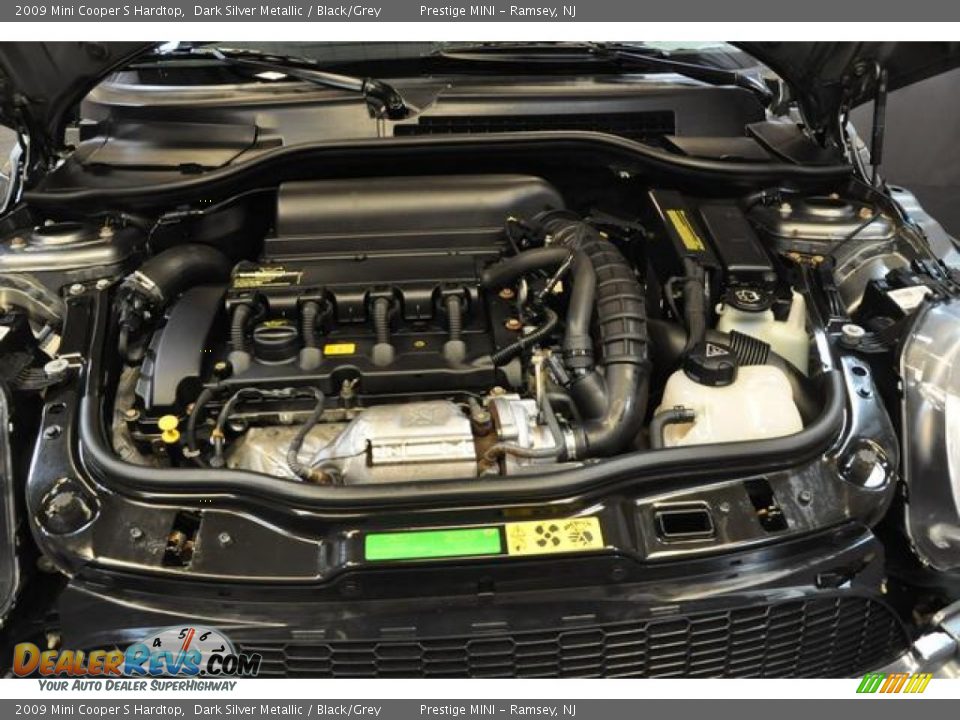 2009 Mini Cooper S Hardtop Dark Silver Metallic / Black/Grey Photo #29