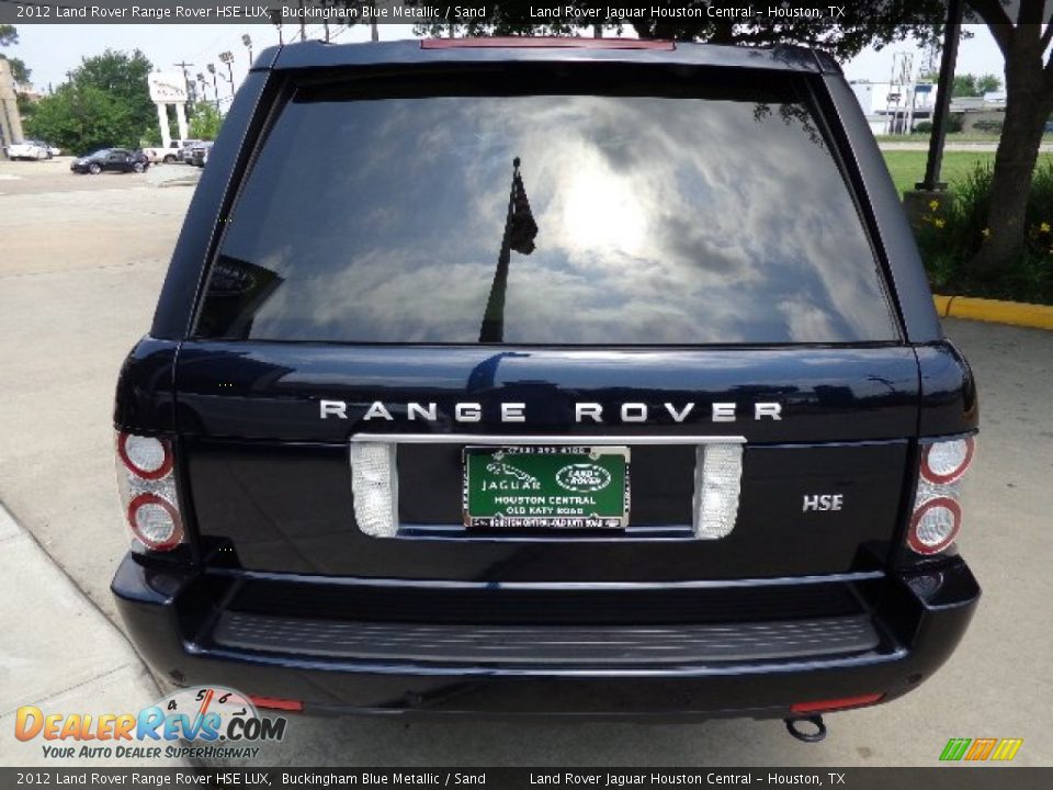 2012 Land Rover Range Rover HSE LUX Buckingham Blue Metallic / Sand Photo #7