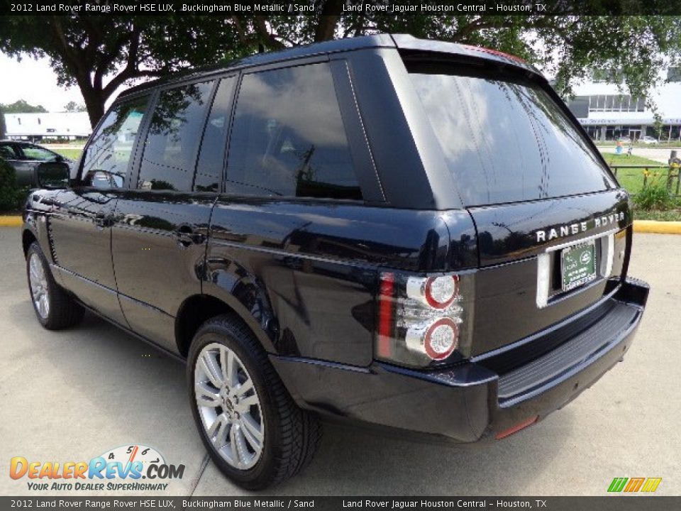 2012 Land Rover Range Rover HSE LUX Buckingham Blue Metallic / Sand Photo #8