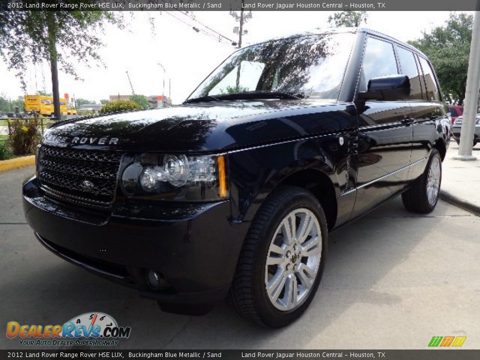 2012 Land Rover Range Rover HSE LUX Buckingham Blue Metallic / Sand Photo #9