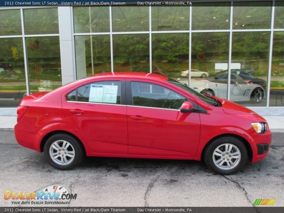 2012 Chevrolet Sonic LT Sedan Victory Red / Jet Black/Dark Titanium Photo #2