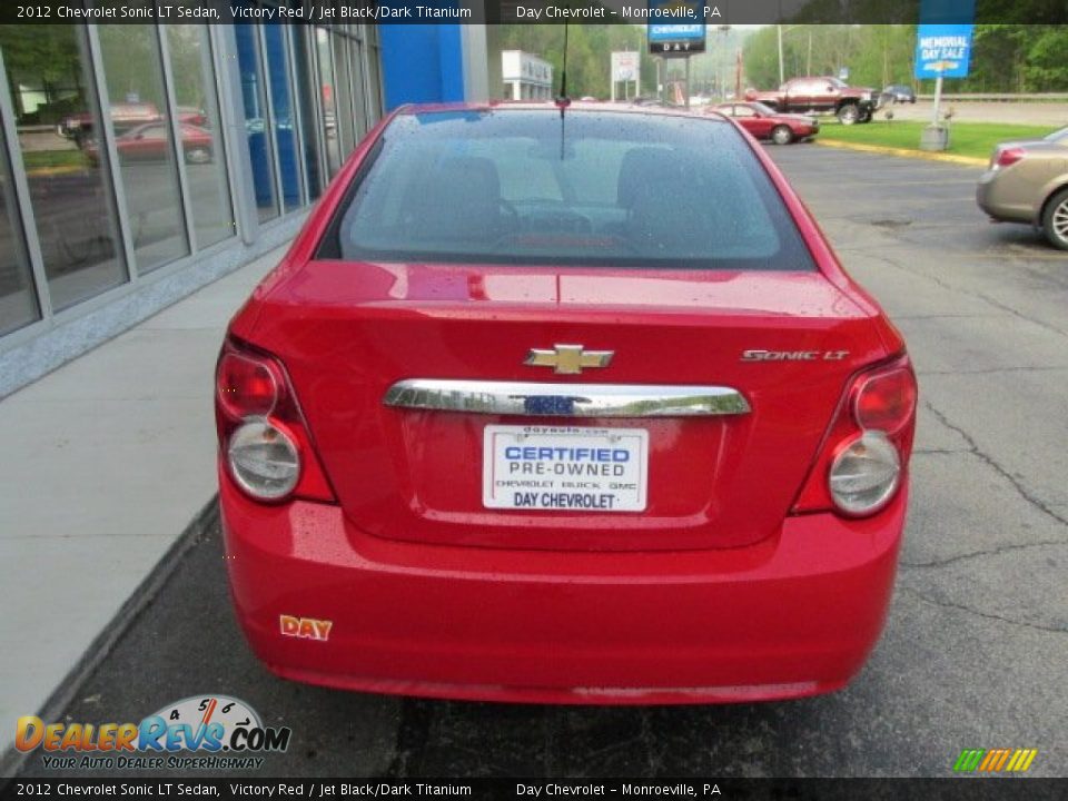 2012 Chevrolet Sonic LT Sedan Victory Red / Jet Black/Dark Titanium Photo #7