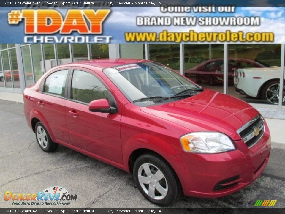 2011 Chevrolet Aveo LT Sedan Sport Red / Neutral Photo #1