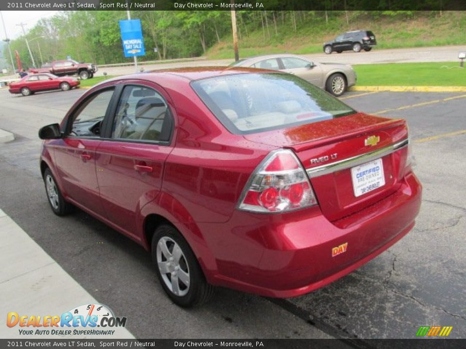2011 Chevrolet Aveo LT Sedan Sport Red / Neutral Photo #6