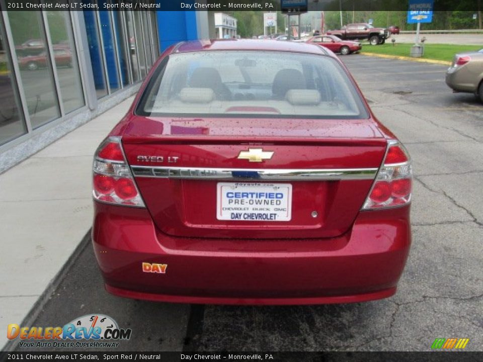 2011 Chevrolet Aveo LT Sedan Sport Red / Neutral Photo #7