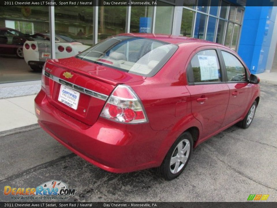 2011 Chevrolet Aveo LT Sedan Sport Red / Neutral Photo #8
