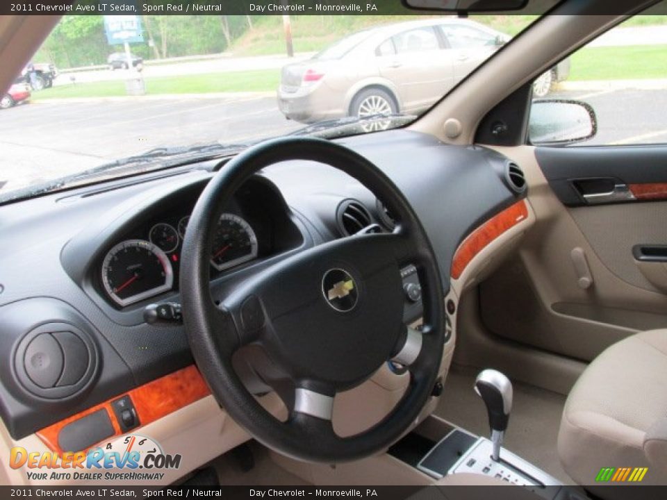 2011 Chevrolet Aveo LT Sedan Sport Red / Neutral Photo #10