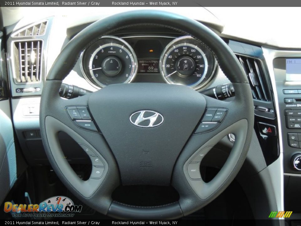 2011 Hyundai Sonata Limited Steering Wheel Photo #13