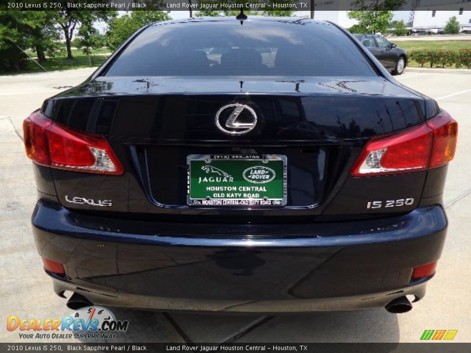 2010 Lexus IS 250 Black Sapphire Pearl / Black Photo #7