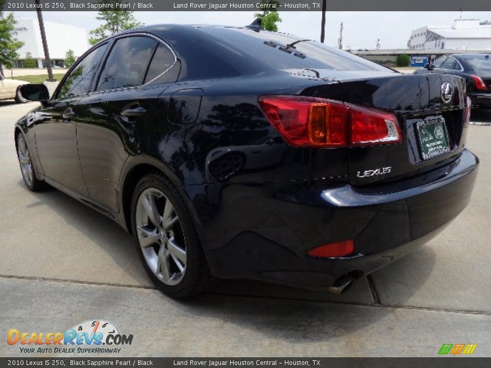 2010 Lexus IS 250 Black Sapphire Pearl / Black Photo #8