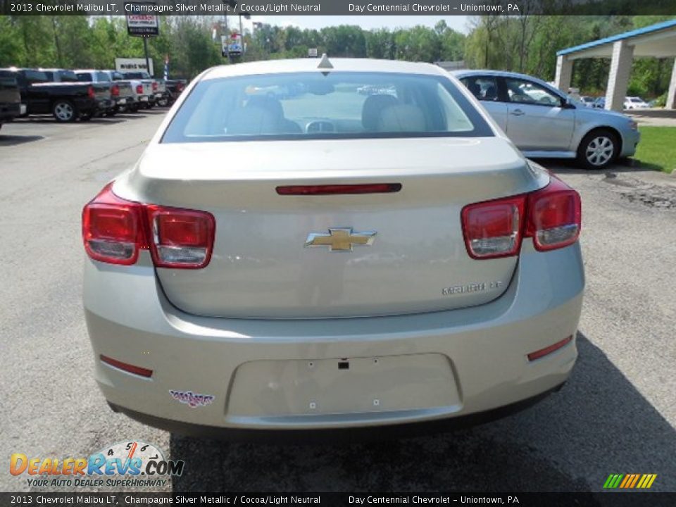 2013 Chevrolet Malibu LT Champagne Silver Metallic / Cocoa/Light Neutral Photo #5