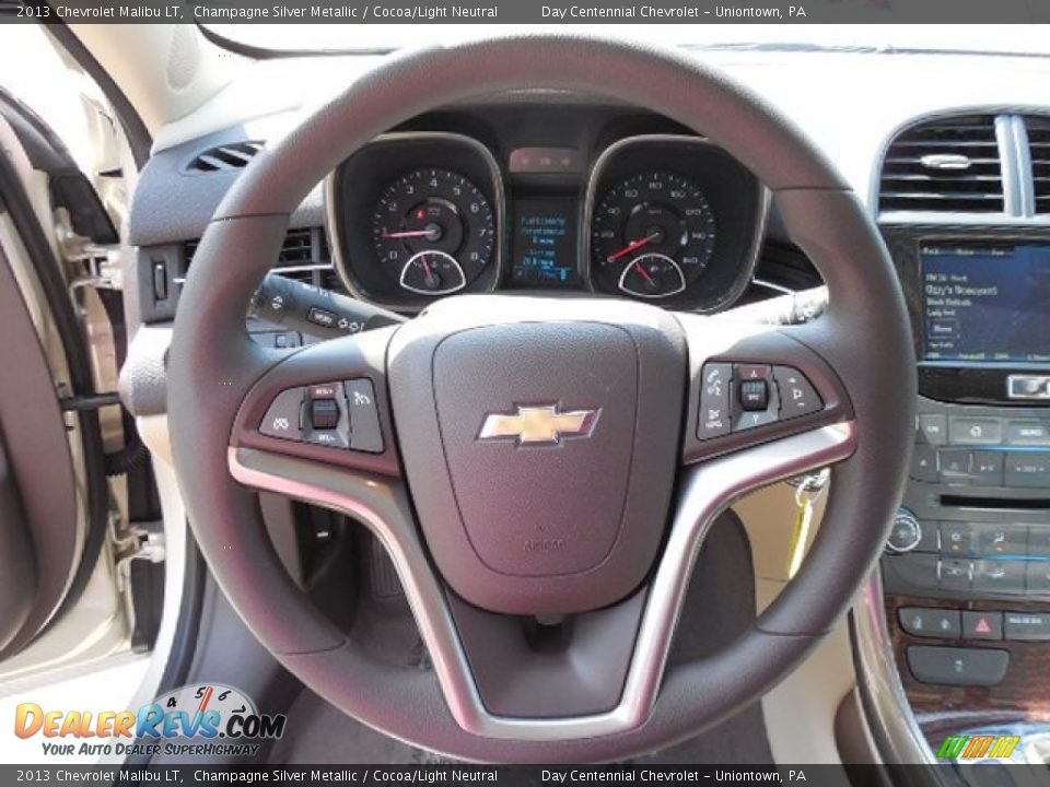 2013 Chevrolet Malibu LT Champagne Silver Metallic / Cocoa/Light Neutral Photo #15