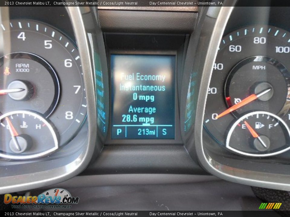 2013 Chevrolet Malibu LT Champagne Silver Metallic / Cocoa/Light Neutral Photo #20