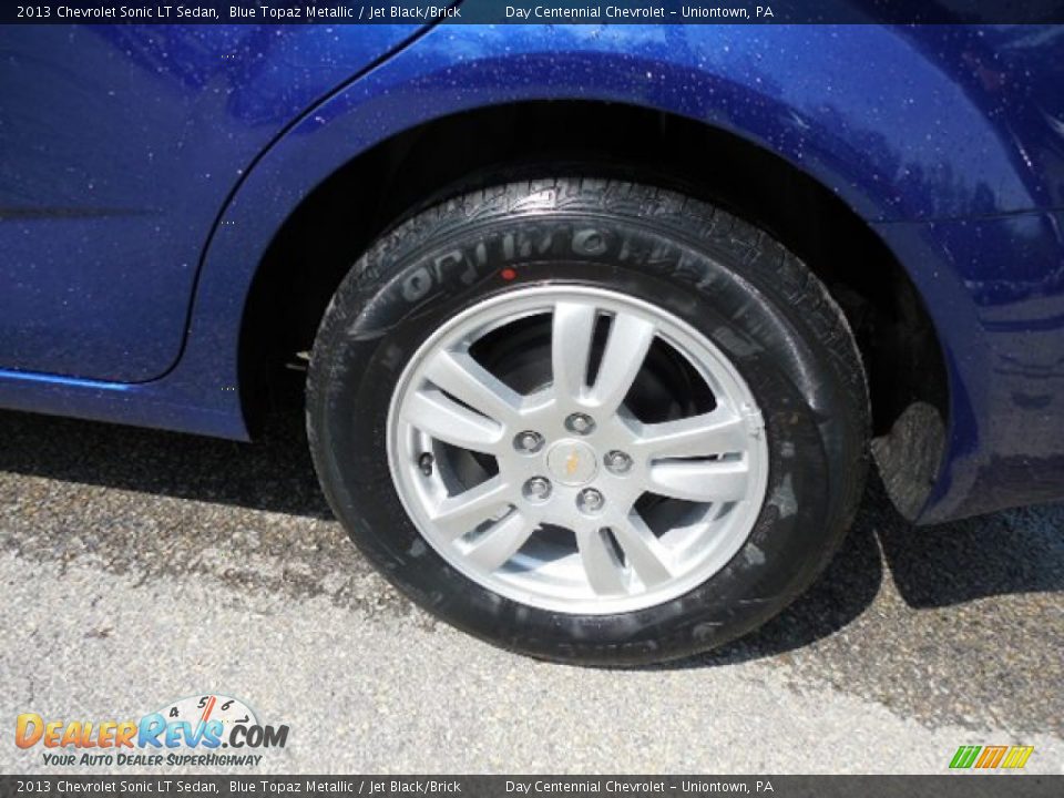 2013 Chevrolet Sonic LT Sedan Blue Topaz Metallic / Jet Black/Brick Photo #3