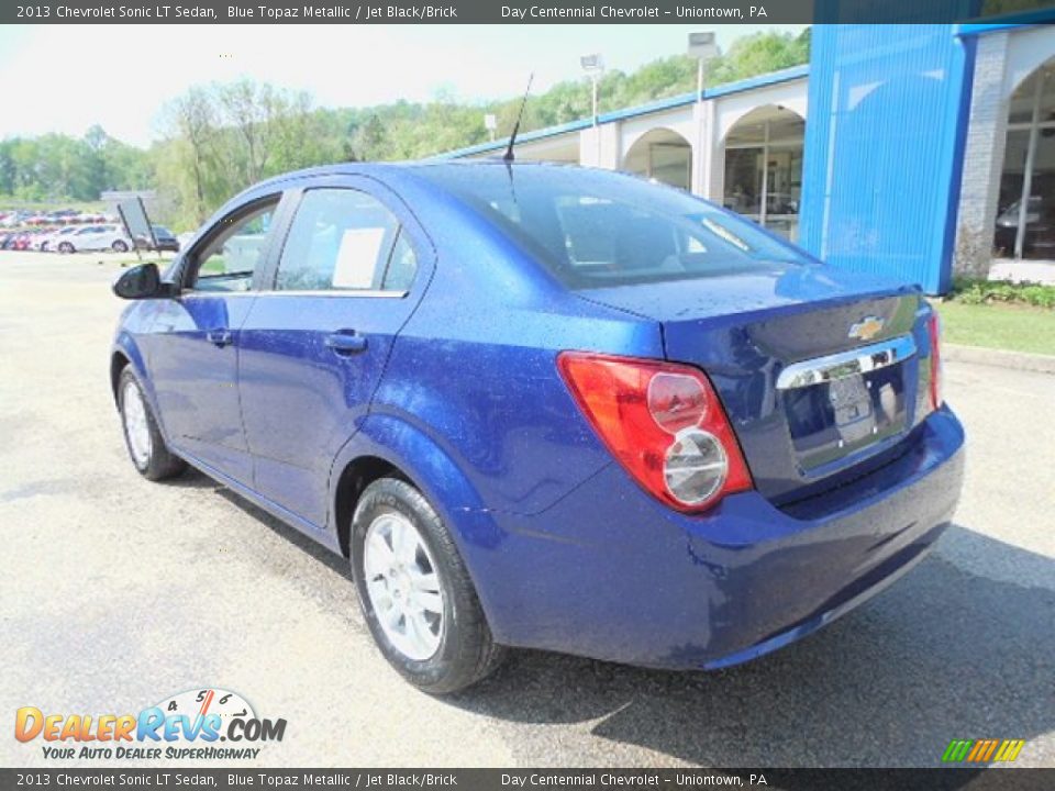 2013 Chevrolet Sonic LT Sedan Blue Topaz Metallic / Jet Black/Brick Photo #4