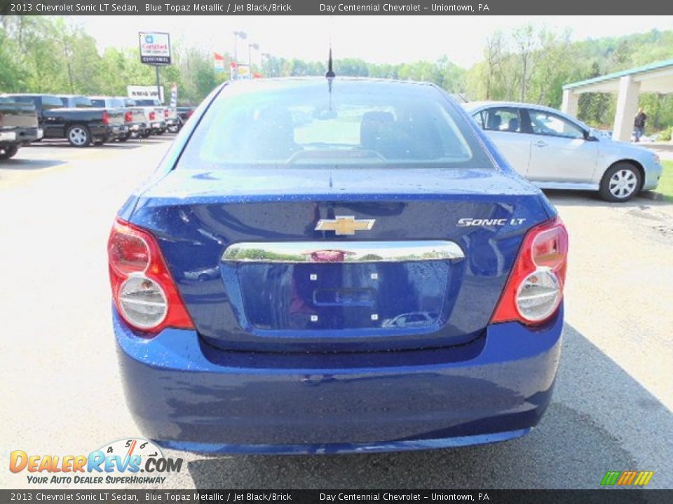 2013 Chevrolet Sonic LT Sedan Blue Topaz Metallic / Jet Black/Brick Photo #5