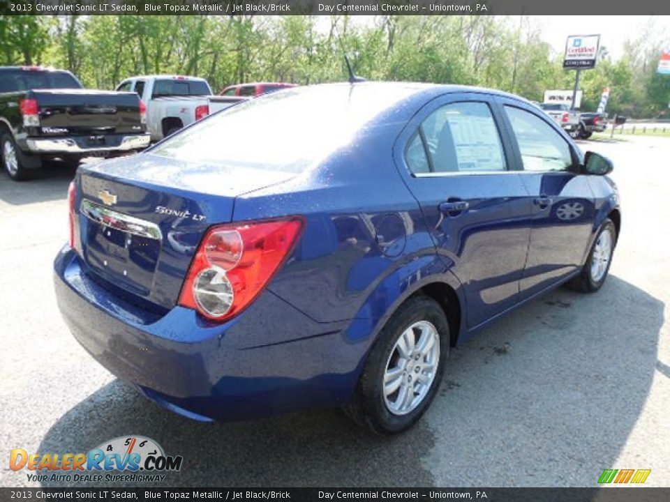 2013 Chevrolet Sonic LT Sedan Blue Topaz Metallic / Jet Black/Brick Photo #6