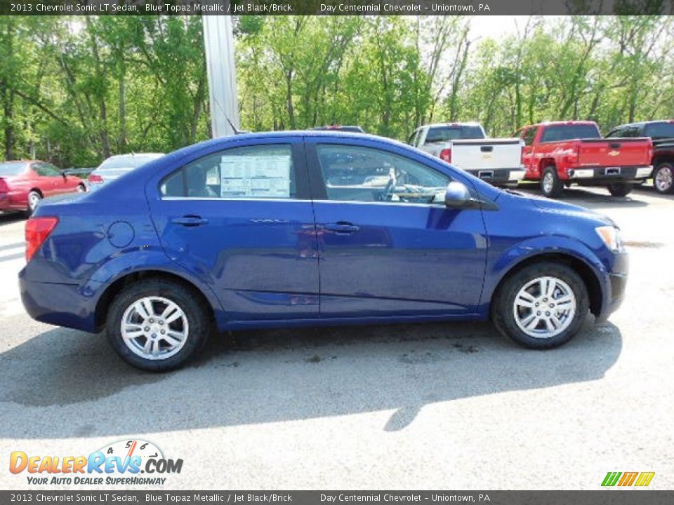 2013 Chevrolet Sonic LT Sedan Blue Topaz Metallic / Jet Black/Brick Photo #7