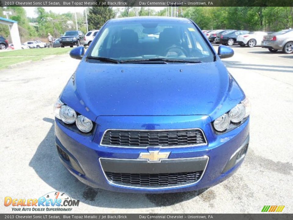 2013 Chevrolet Sonic LT Sedan Blue Topaz Metallic / Jet Black/Brick Photo #10