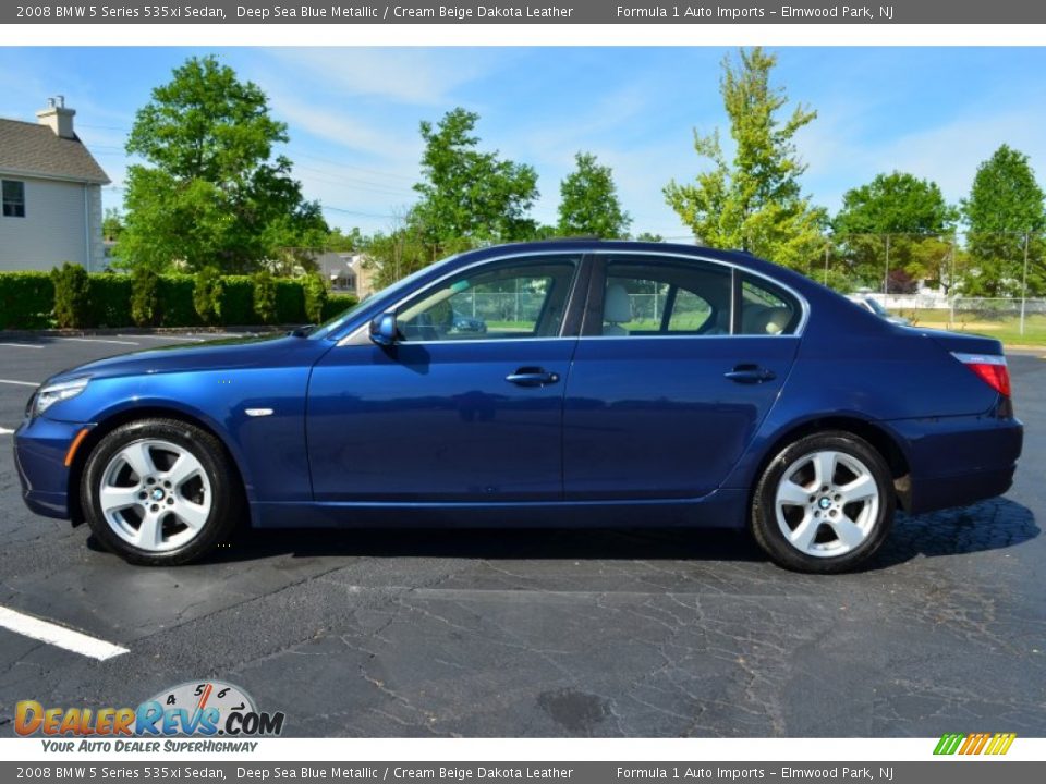 Deep Sea Blue Metallic 2008 BMW 5 Series 535xi Sedan Photo #4