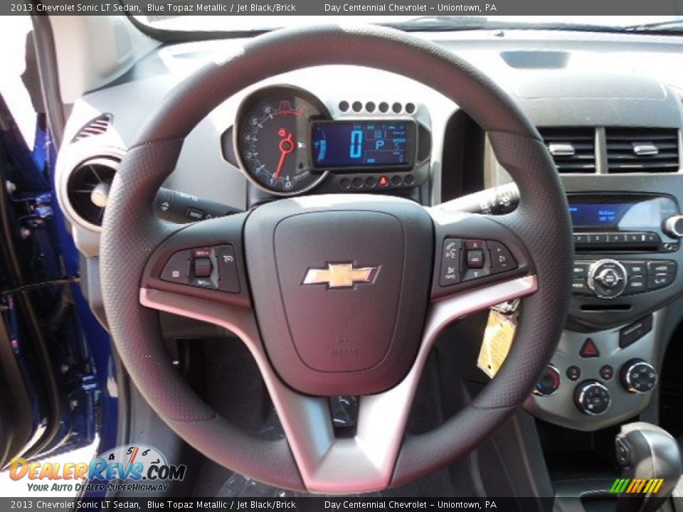 2013 Chevrolet Sonic LT Sedan Blue Topaz Metallic / Jet Black/Brick Photo #15