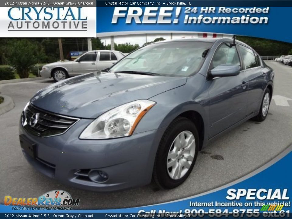 2012 Nissan Altima 2.5 S Ocean Gray / Charcoal Photo #1