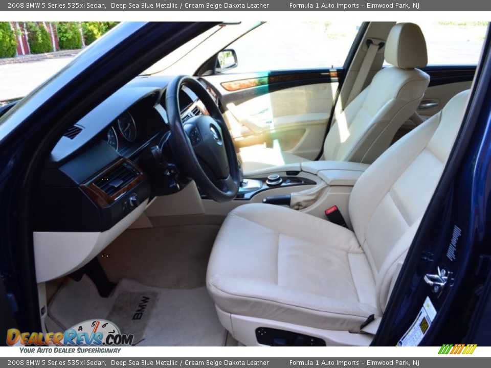Cream Beige Dakota Leather Interior - 2008 BMW 5 Series 535xi Sedan Photo #10