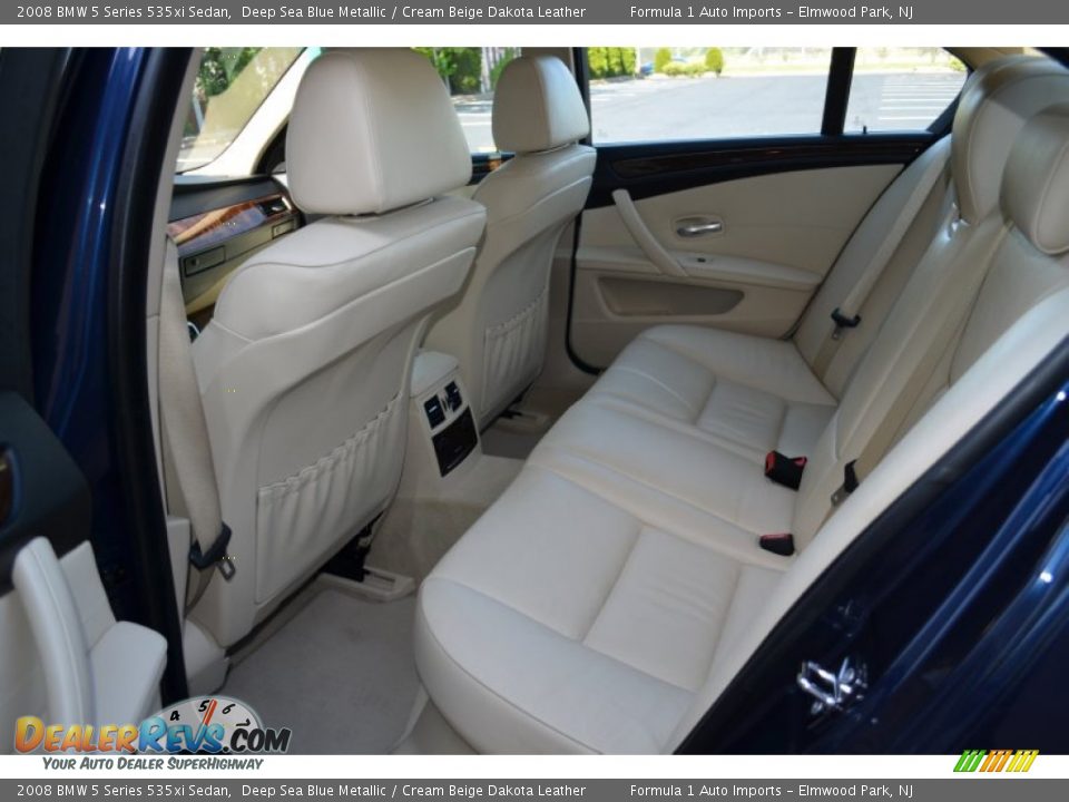 Rear Seat of 2008 BMW 5 Series 535xi Sedan Photo #11