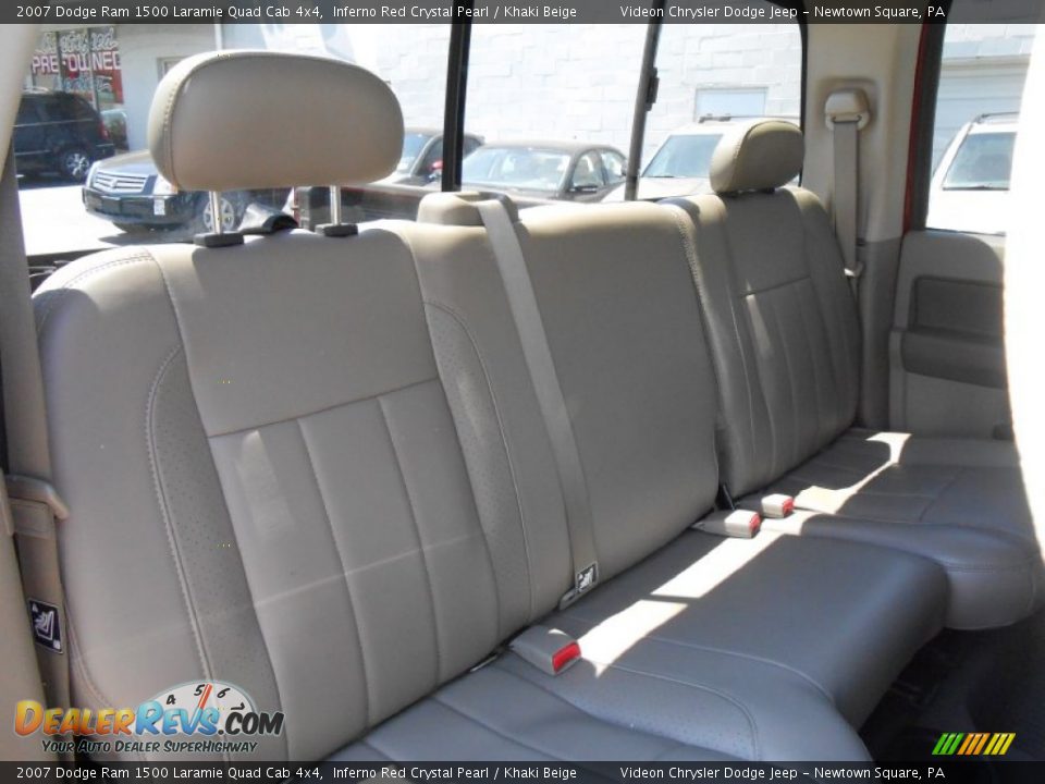 2007 Dodge Ram 1500 Laramie Quad Cab 4x4 Inferno Red Crystal Pearl / Khaki Beige Photo #15