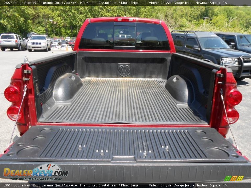 2007 Dodge Ram 1500 Laramie Quad Cab 4x4 Inferno Red Crystal Pearl / Khaki Beige Photo #16