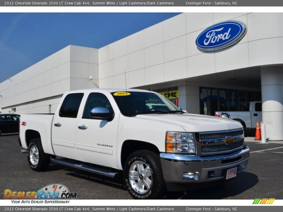2013 Chevrolet Silverado 1500 LT Crew Cab 4x4 Summit White / Light Cashmere/Dark Cashmere Photo #1