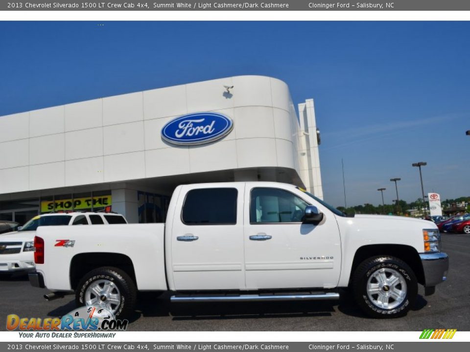 2013 Chevrolet Silverado 1500 LT Crew Cab 4x4 Summit White / Light Cashmere/Dark Cashmere Photo #2