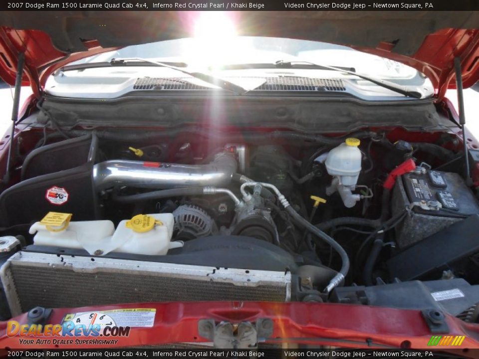 2007 Dodge Ram 1500 Laramie Quad Cab 4x4 Inferno Red Crystal Pearl / Khaki Beige Photo #20