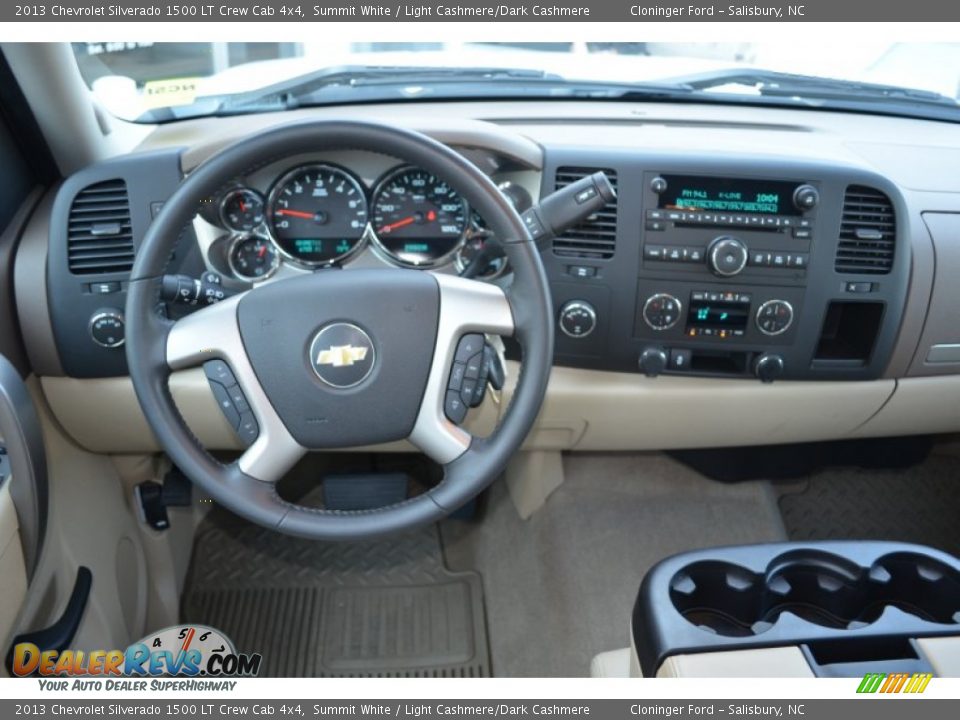 2013 Chevrolet Silverado 1500 LT Crew Cab 4x4 Summit White / Light Cashmere/Dark Cashmere Photo #21