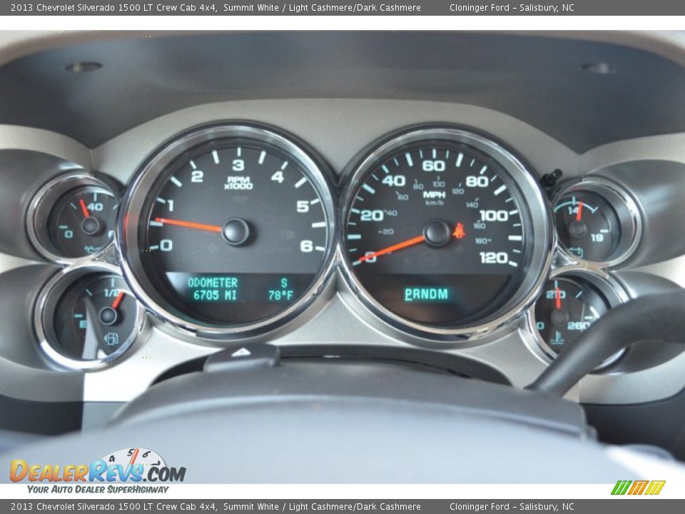 2013 Chevrolet Silverado 1500 LT Crew Cab 4x4 Summit White / Light Cashmere/Dark Cashmere Photo #25